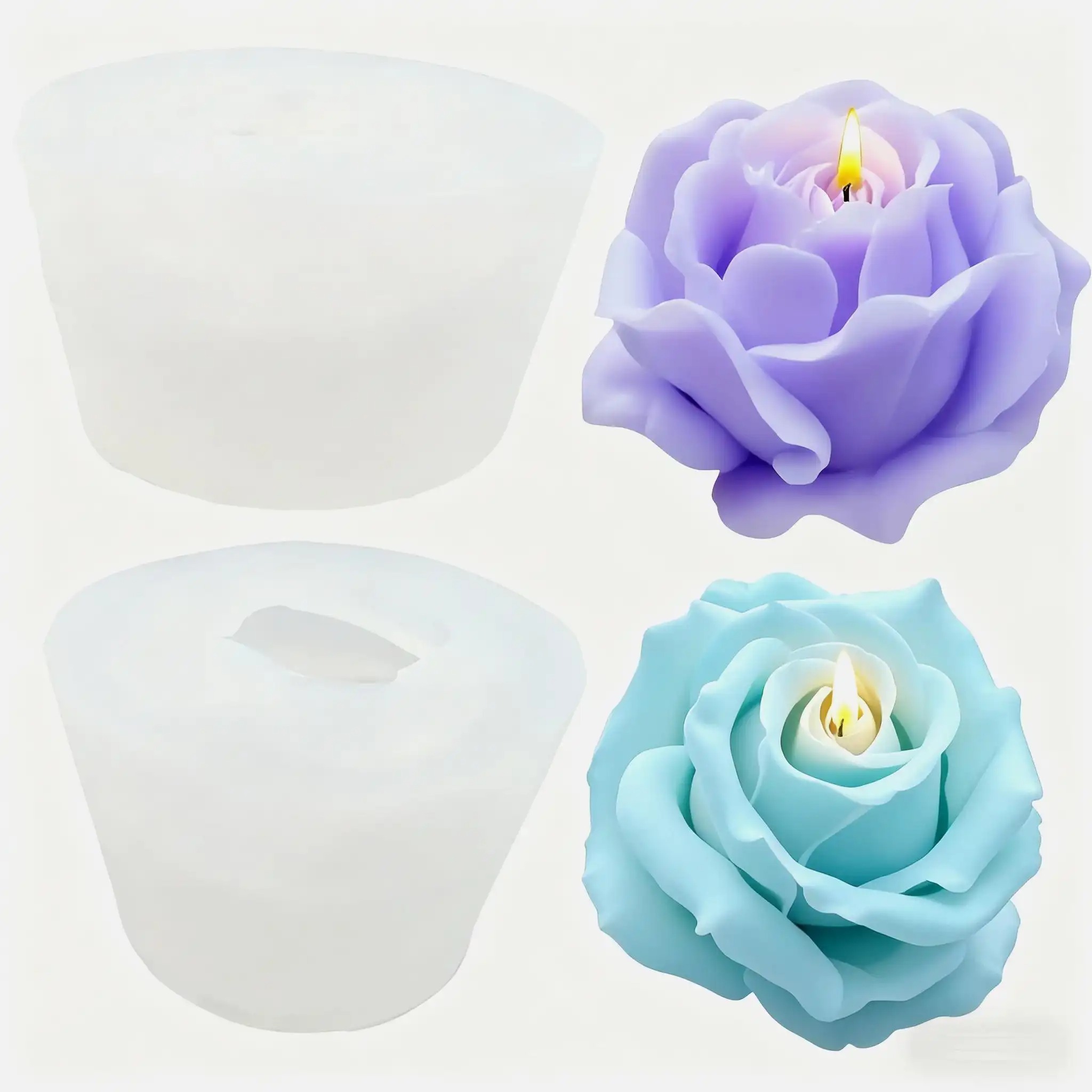 Candle Making Easy - Moules à bougies romantiques en silicone