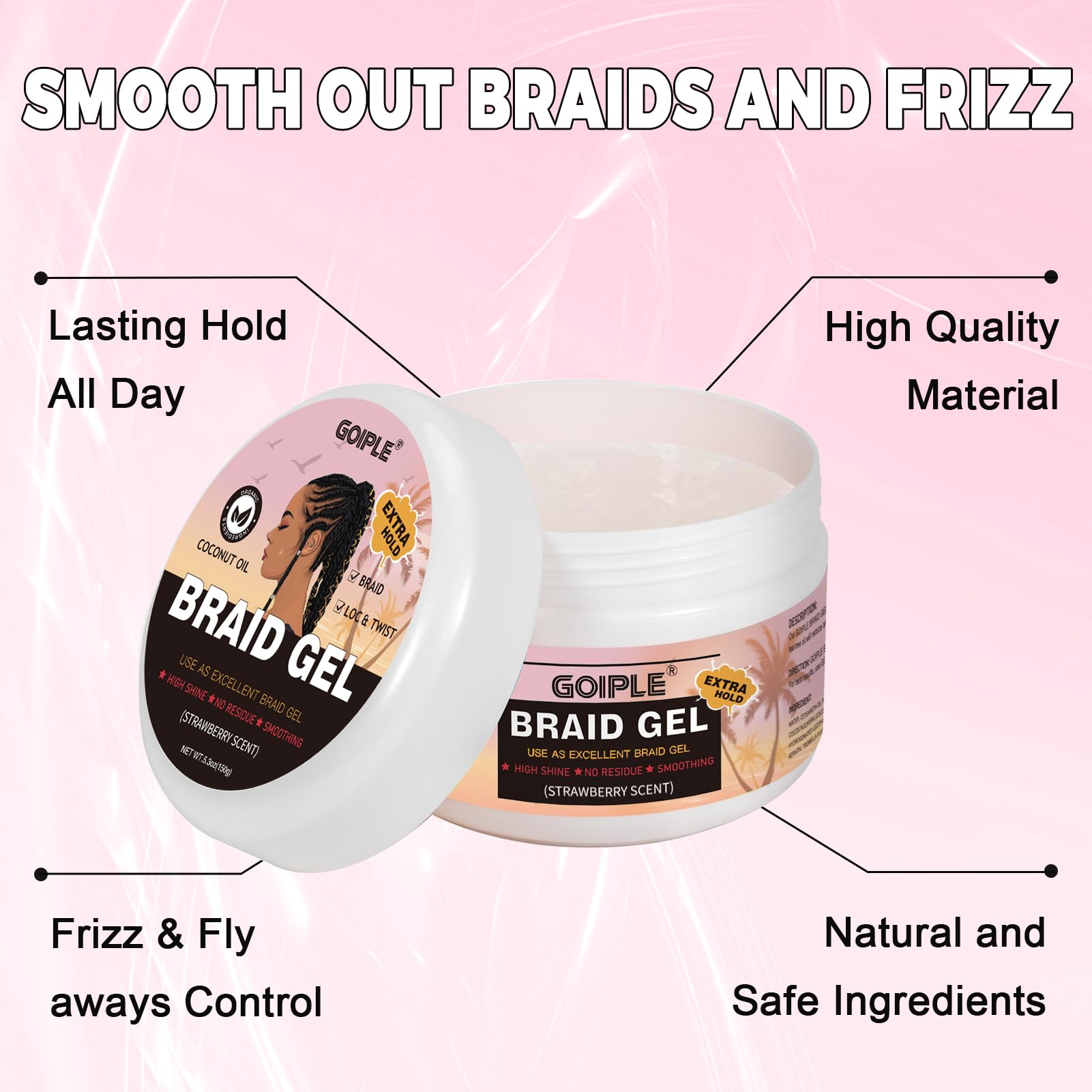 GOIPLE – Gel tressé au parfum  - Coconut Wax Flake avis et prix