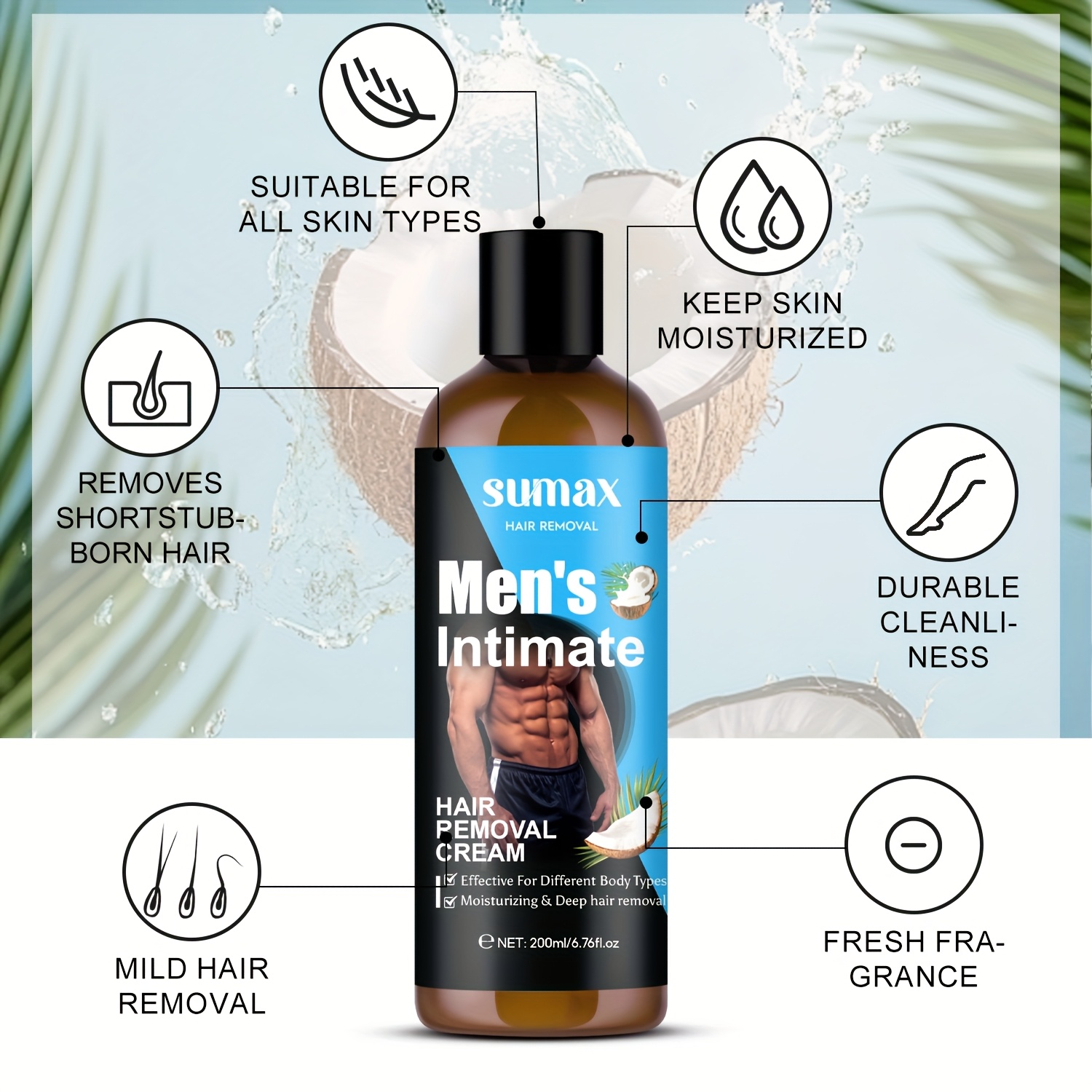 Crème dépilatoire pour hommes  - Coconut Wax Flake avis et prix
