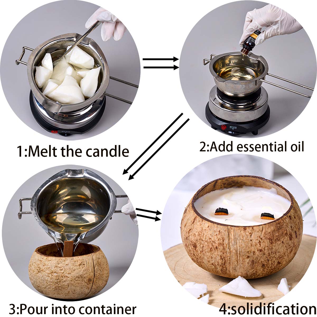 Cire de coco naturelle 1LB, ma - Coconut Wax Flake avis et prix